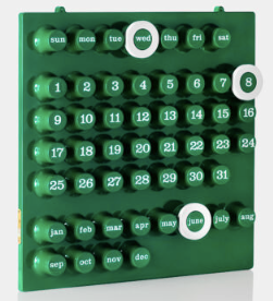 Ring-a-Date Calendar - Green