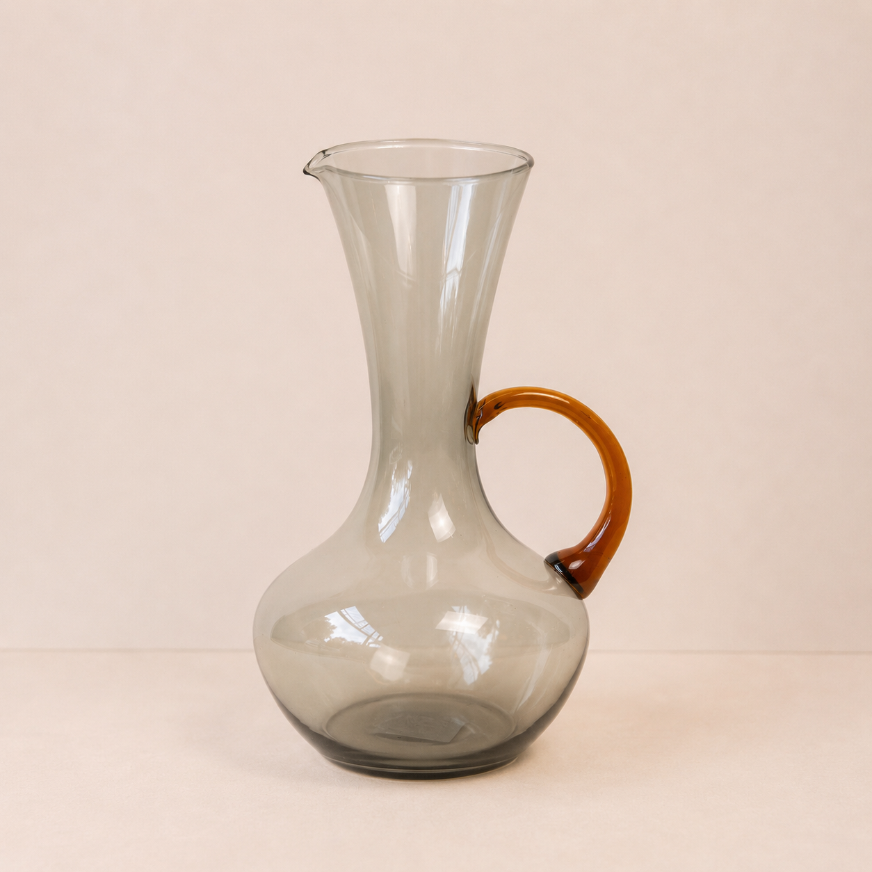 Isidora Glass Jug | Grey & Amber
