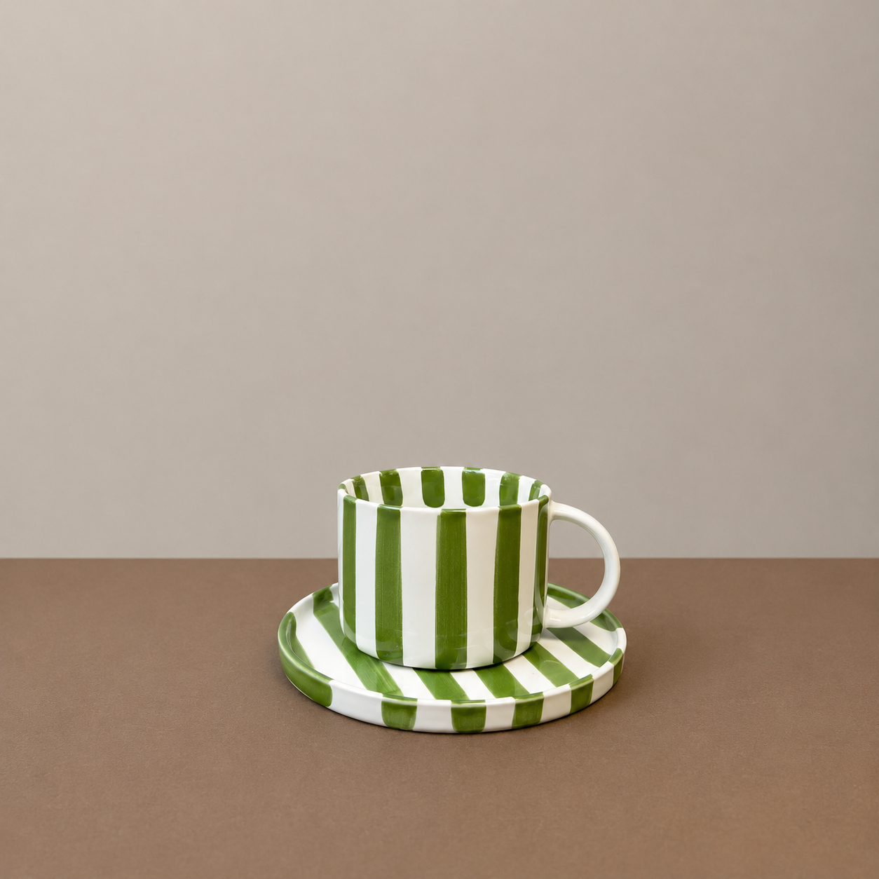 Monica Cup & Saucer | Green