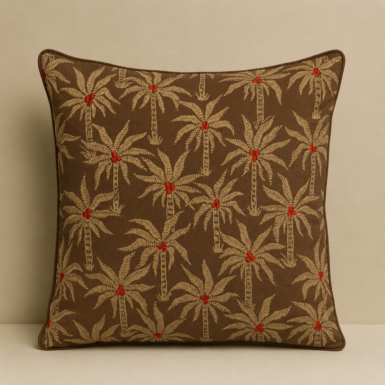 Cushion Laura Cinnamon & Sand