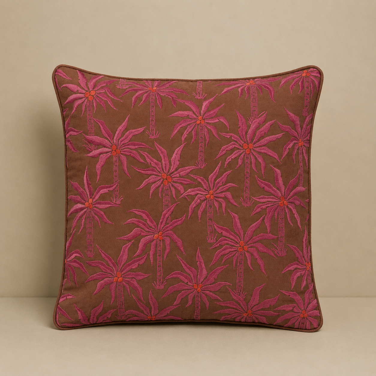 Cushion Laura Cinnamon & Orchid