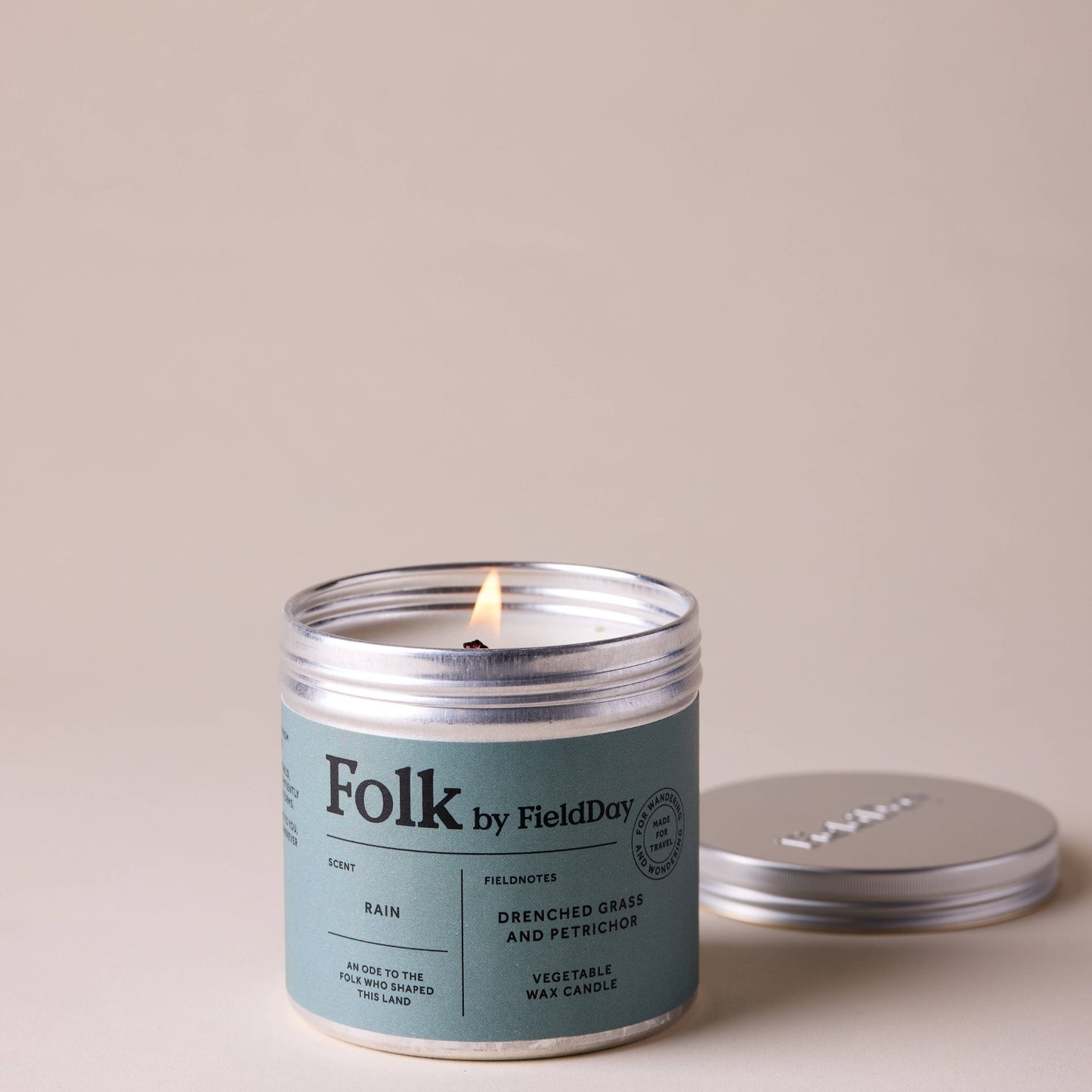 Rain Folk Tin Candle